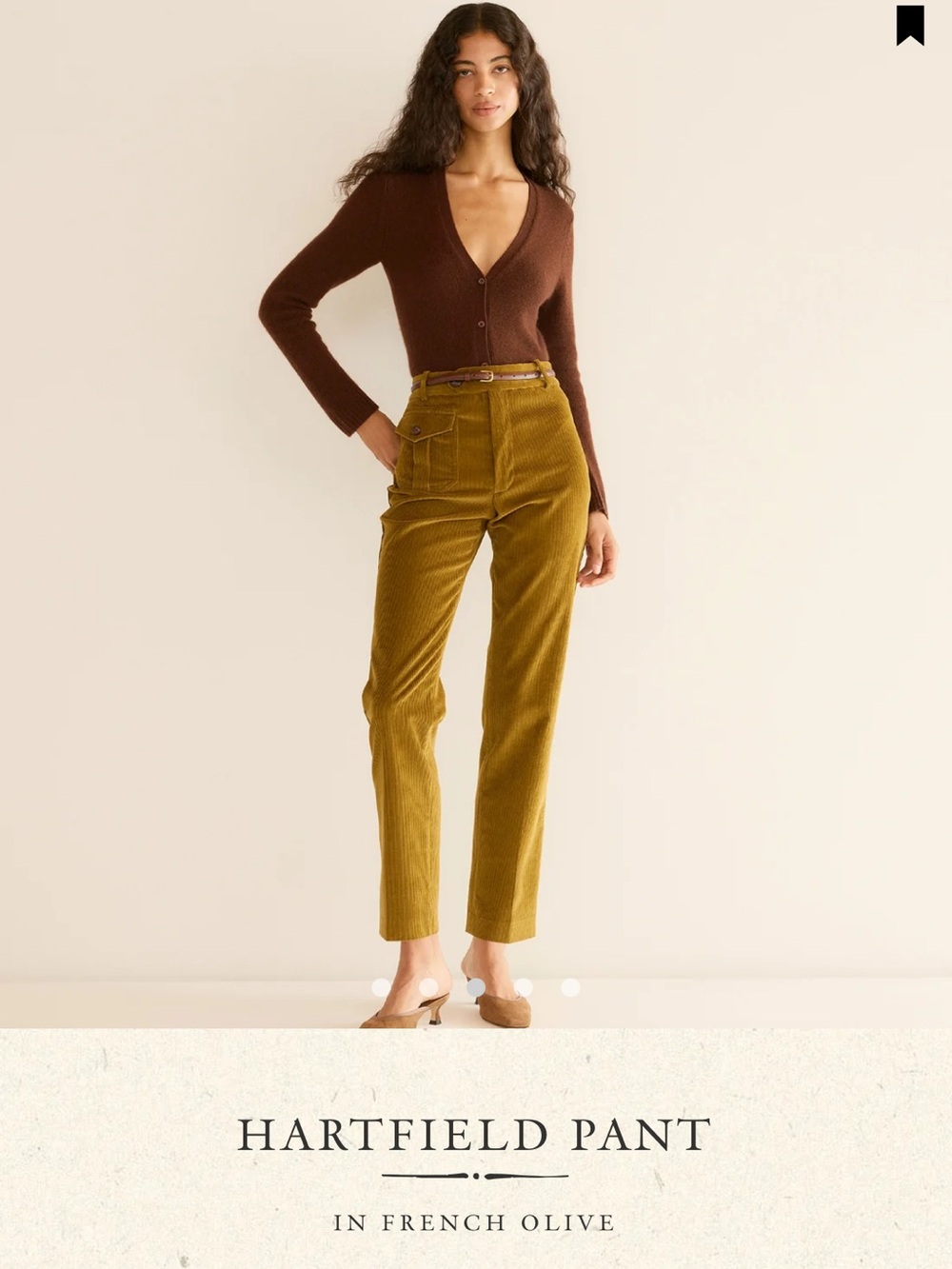 Doen Hartfield Corduroy Pants in French Olive
